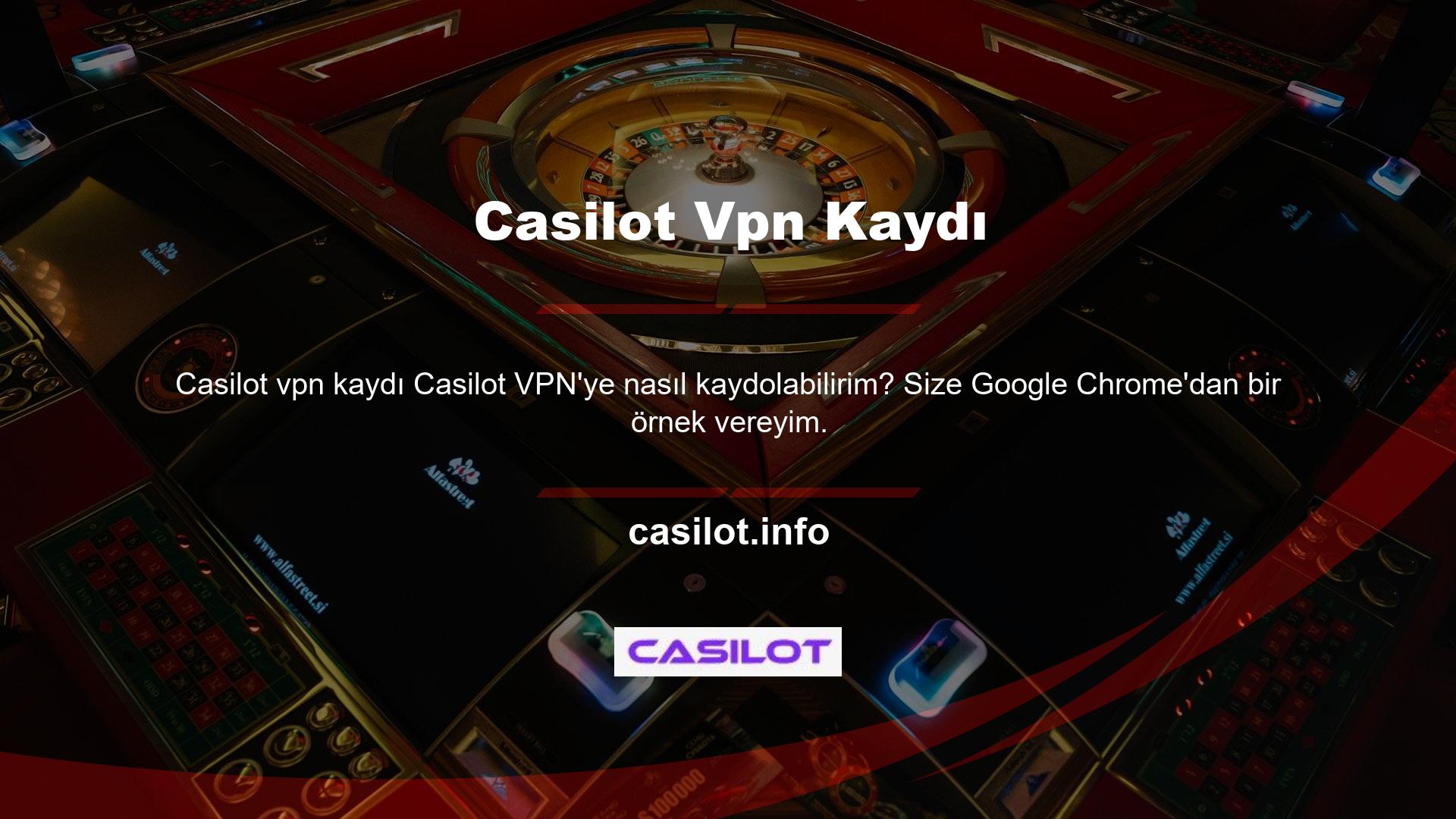 Casilot VPN'ye giriş yapmak için Google Chrome'u açın ve adres çubuğunu temizleyin